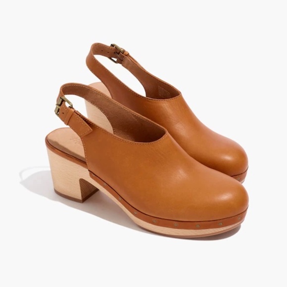 Madewell Shoes - Madewell Mario Slingback Leather Clogs